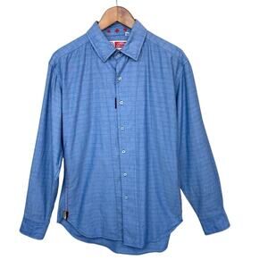 ROBERT GRAHAM Button Down Long Sleeve Lightweight  Cotton Shirt Men’s Sz L